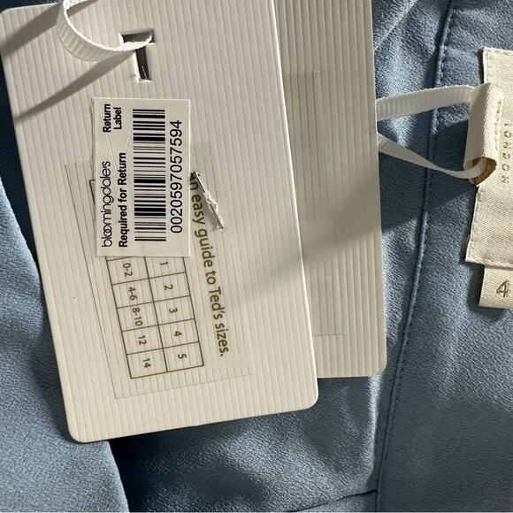 Ted Baker Harrpa Raspberry Ripple Asymmetrical Pleated Midi Skirt Size US 12 - Picture 4 of 14